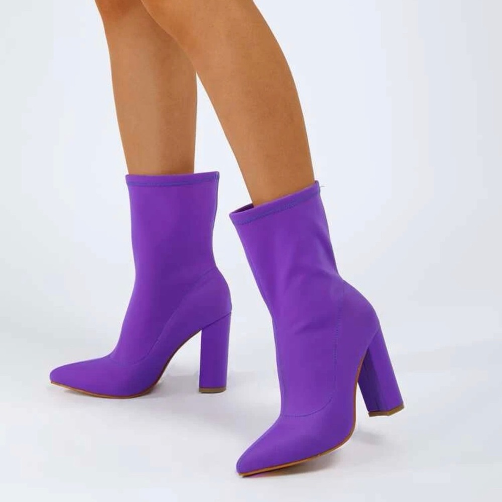 NEVER WORN Purple Booties SHEIN